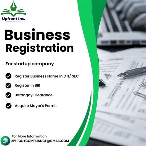 Business Registration - Upfront Inc. A service-oriented company