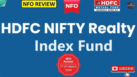 NFO Review HDFC Nifty Realty Index Fund New Fund Offer YouTube