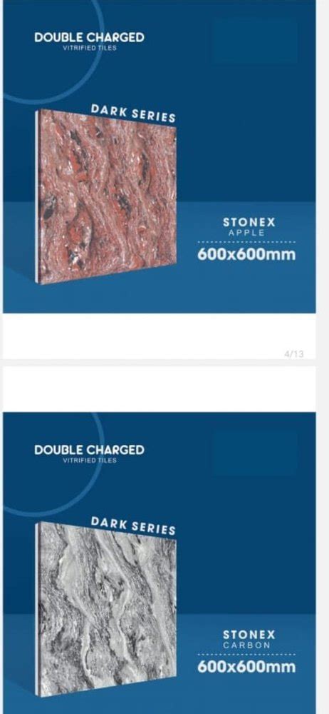 Ceramic Gloss Double Charged Vitrified Tiles Thickness 8 Size