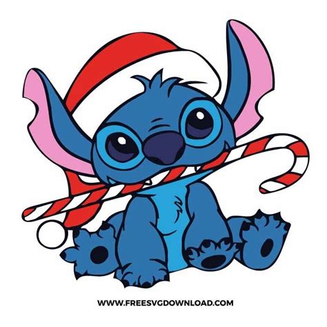 Stitch Candy Cane Christmas Free Svg Download Christmas Svg Archive Lilo And Stitch Drawings