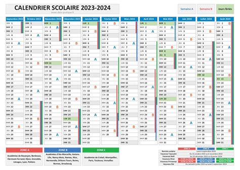 Calendrier Scolaire De La Zone C Dates Des Vacances