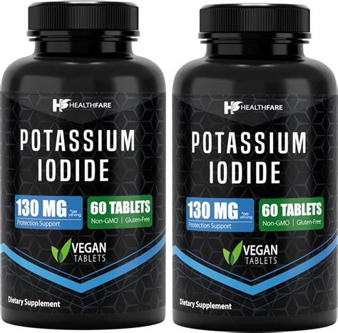 Amazon ThyroShield Potassium Iodide Tablets 130mg Iodine Tablets