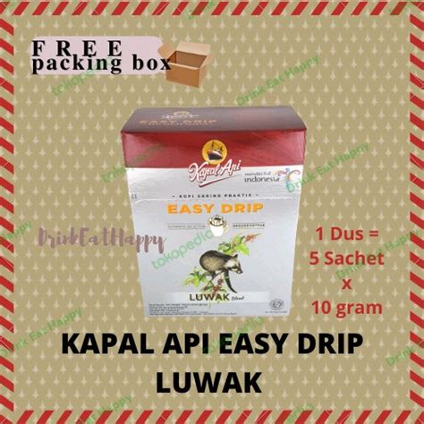 Jual NEW Kapal Api EASY DRIP LUWAK Blend Kopi Bubuk Shopee Indonesia