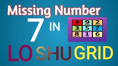 Missing Number7 And Remediesmissing Numbers In Lo Shu Gridlu Shu Grid