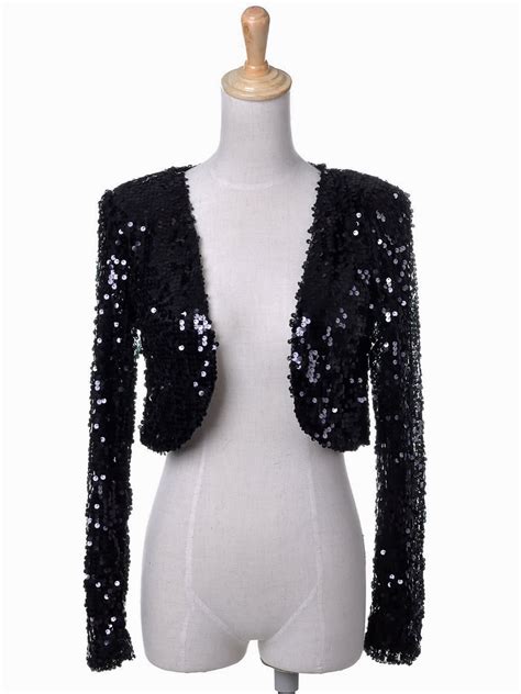 Look Glamorous In Black Sequin Jacket All About Fashion