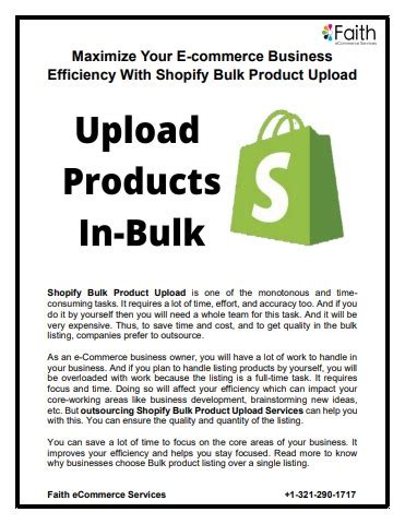 Maximize E Commerce Business Efficiency With Shopify Bulk Product