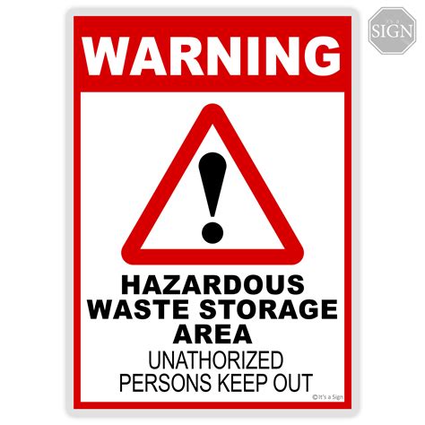 Hazardous Waste Storage Keep Out- Laminated Signage - A4 Size | Lazada PH