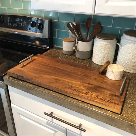 Hardwood Black Walnut Noodle Board Food Safe Stove Cover Etsy Israel