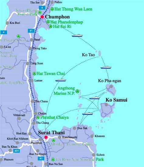 Koh Samui Map - Island, Beaches & Attractions PDF Download, Thailand