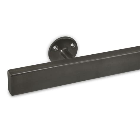 Handlauf Gunmetal Optik Eckig 40x20 Mm Mit Haltern Typ 4