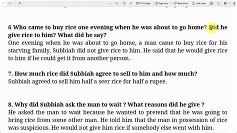 Half A Rupee Worth Question Answers Class 10th English YouTube