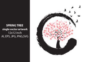 Floral Tree Single Vector Artwork Graphic By Biljanacvetanovic