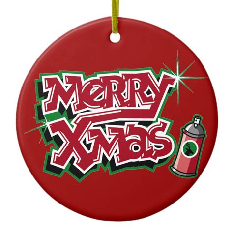 Merry Christmas Graffiti Ornament Zazzle Graffiti Merry Christmas