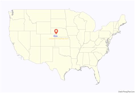 Map of Elsie village, Nebraska - Thong Thai Real