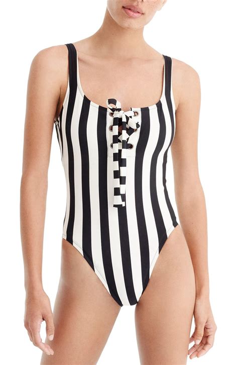 17 Stylish Lace Up One Piece Swimsuits To Wear To The Pool Who What