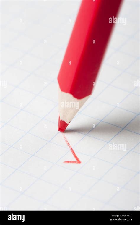 red pencil writing  mark stock photo alamy