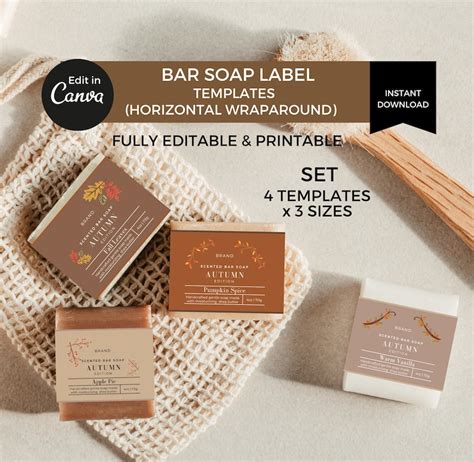 Editable Bar Soap Labels Template Canva Soap Labels Etsy