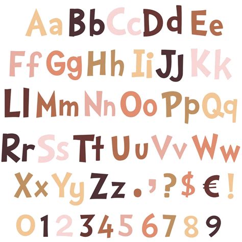 Buy 268 Pcs 5 Inch Colorful Bulletin Board Letters Combo Set