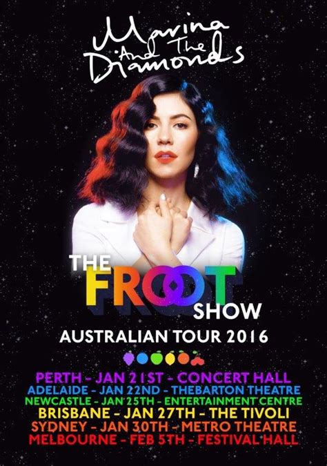 MARINA & THE DIAMONDS Froot Australian 2016 Tour Poster Print - prints4u