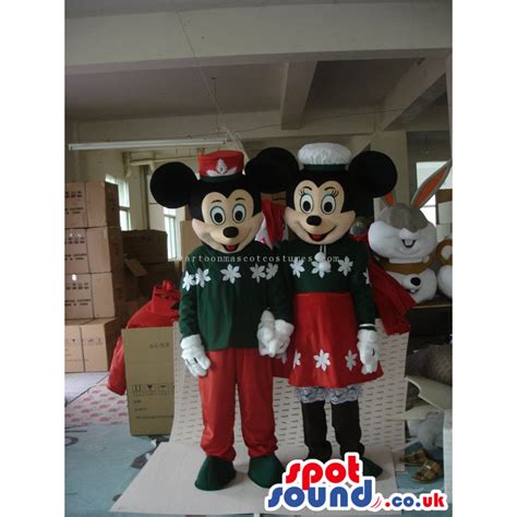 Buy Mascots Costumes In Uk Mickey And Minnie Mouse Couple Mascots In