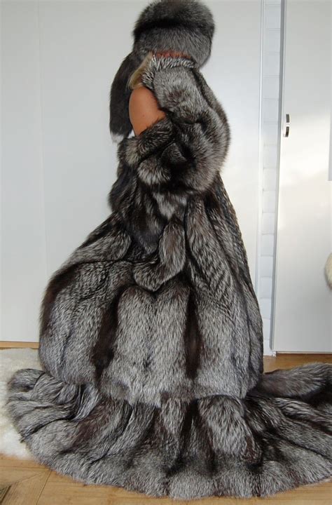 Swedish Fur Goddess In Silver Fox Fox Fur Coat Fur Fashion Fur