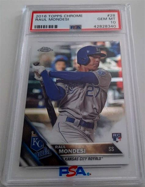 Raul Adalberto Mondesi Topps Chrome Rc Psa Gem Mint Kc