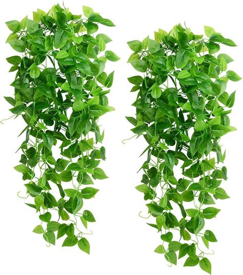 2pcs Artificial Hanging Plants 36ft Fake Ivy Vine Fake Ivy Leaves For