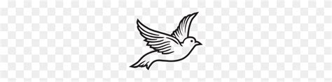 Dove Clip Art Black And White - White Dove Clipart - FlyClipart