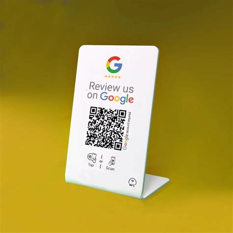 Google Review Nfc Stand Card Qr Code Nfc Contactless Google Review Tap