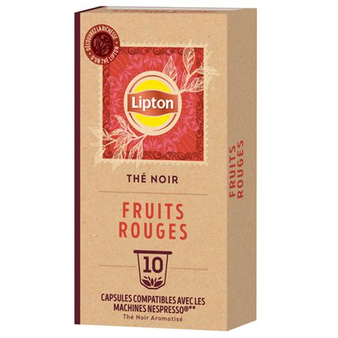 Capsule Nespresso Compatible Lipton Th Noir Fruits Rouges Capsules