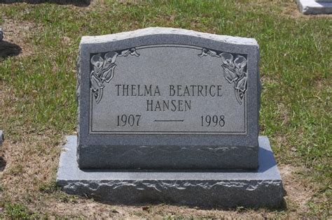 Thelma Beatrice Hansen Find A Grave Memorial