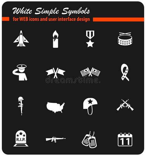 Veterans day icon set stock vector. Illustration of rifle - 130911265