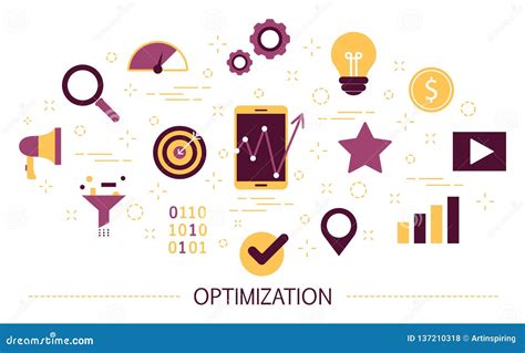 Optimization Concept Idea Of Improvement And Development Stock Vector