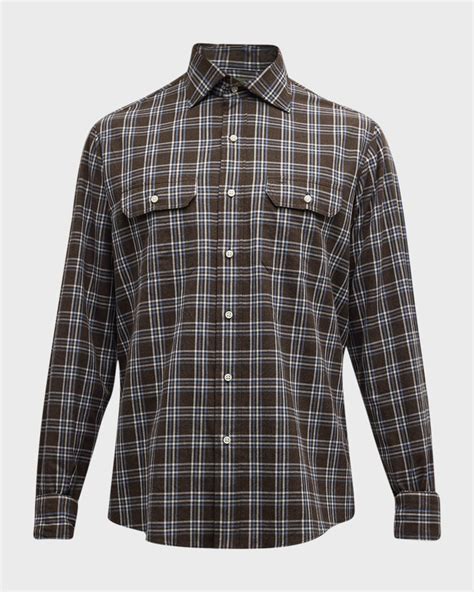 Sid Mashburn Mens Plaid Work Shirt Neiman Marcus