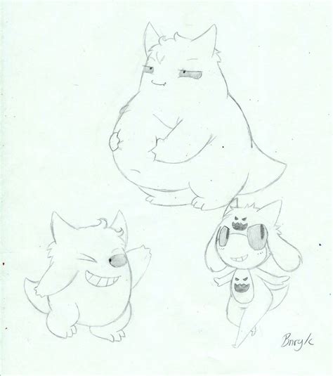 Gengar Sketches By Bunearyk On Deviantart