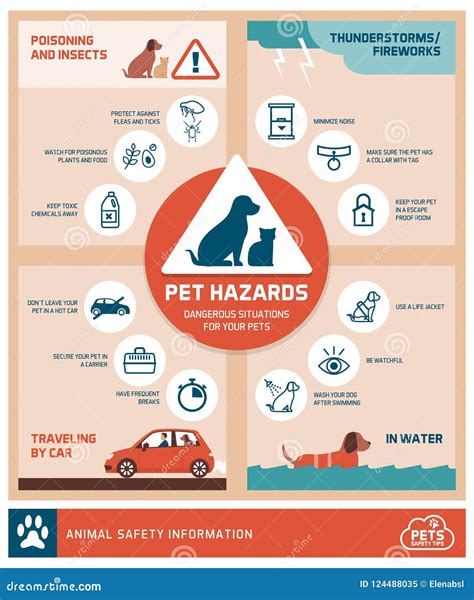 Pet Safety Tips Stock Vector Illustration Of Lifestyle 124488035