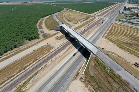 Seventh High Speed Rail Structure Completed Near Wasco California High