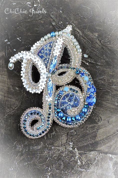 Embroidered Bead Jewelry By Chichicjewels In Beaded Brooch