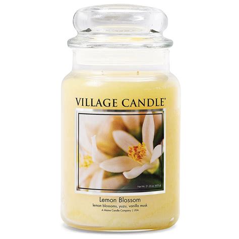 Village Candle Duftkerze im Glas groß Lemon Blossom New Collectio