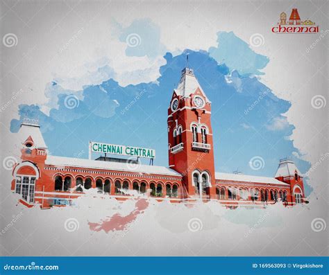 Chennai Central Station Royalty-Free Illustration | CartoonDealer.com ...