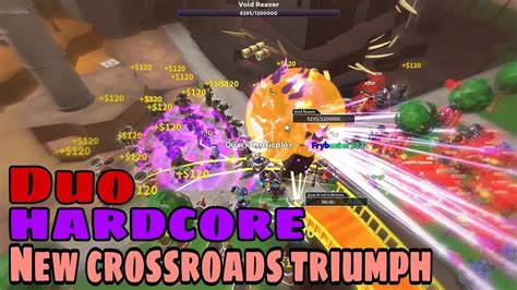 Hardcore Triumph On New Crossroads Gameplay Tower Defense Simulator Roblox Youtube