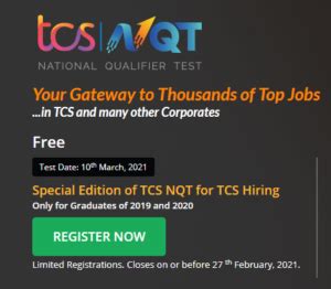 Special Edition Of TCS NQT Off Campus Hiring 2021 2019 2020 Batch TCS