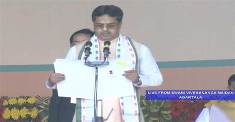 Manik Saha Takes Oath As Tripura Chief Minister For Second Term