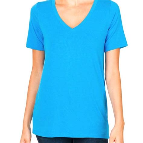 Zenana Outfitters Tops New Zenana Sky Blue Vneck Short Sleeve Top