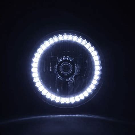 Halogen White Sc Led Halo Ring Angel Eye Headlight Headlamp Light