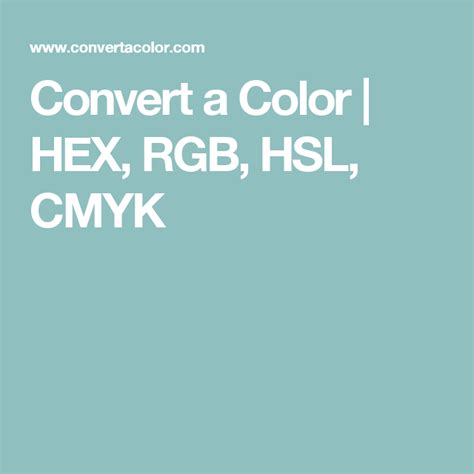 Color Converter Hex To Cmyk Teacherreka