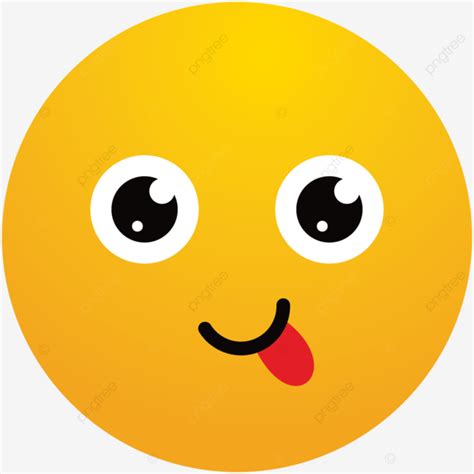 Expresión De Lengua De Emoji De Círculo Amarillo Vector Png Amarillo