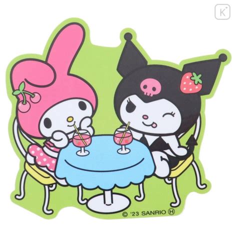 Japan Sanrio Vinyl Sticker Kuromi And My Melody Swimsuit Kawaii Limited