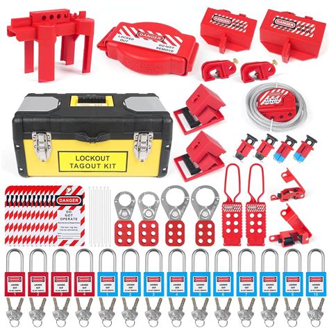 Bulangdi 14pcs Electrical Lockout Tagout Kitnylon Tiesafety Padlocks