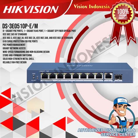 Jual Hikvision Poe Gigabit Port Ds E P E M Max Power Watt